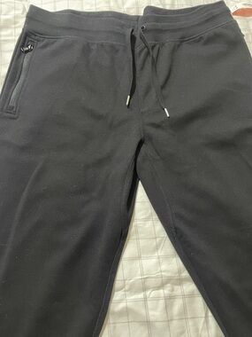 Joe Fresh Black Drawstring Zip-Pocket Joggers